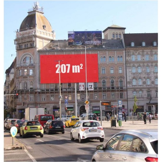 Reklámháló-08. József krt. 2. "A" oldal (Blaha Lujza tér) (falra feszített reklám) 